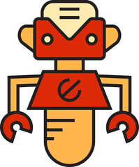 robot character icon illustration