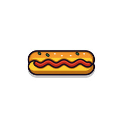 Hot Dog Icon. Minimalistic Design.