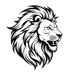 Obraz premium lion head vector