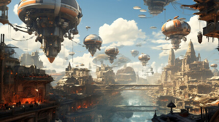 Industrial Metropolis: Steampunk Dystopia and Urban Grandeur