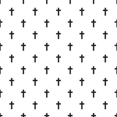 Christian cross seamless pattern. Vector illustration.