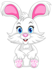 Cute Rabbit Cartoon Character Vector