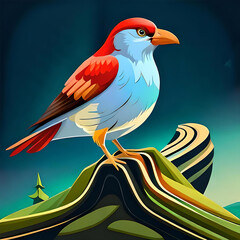 Obraz premium Colorful Bird design incredibly detailed, sharpen details highly realistic professional photography lighti