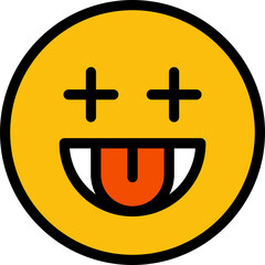 funny circle face emoticon