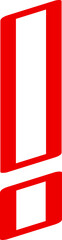 Naklejka premium hand drawn exclamation mark symbol