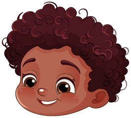 African American Kid Cartoon Character