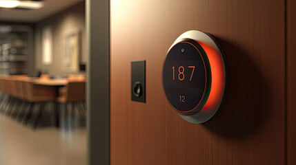 Home smart thermostat control dial , AI Generated - obrazy, fototapety, plakaty