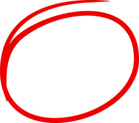 red circle highlight illustration