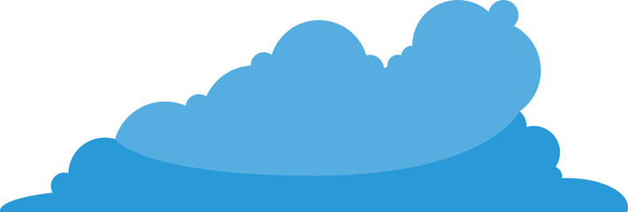 blue cloud scape illustration