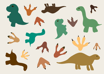 Graphic vector illustration of background dinosour pattern. Suitable for background illustration, etc.