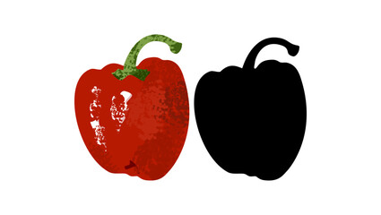 Bell pepper silhouette