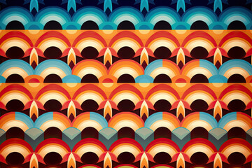 Fototapeta premium modèle, homogène, papier peint, vecteur, texture, illustration, vague, art, conception, couleur, décoration, eau, millésime, rétro, géométrique, cercle, tissu, textile, forme, decor, mer, ornement, li