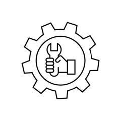 Workshop icon vector. Repair illustration sign. Service center symbol. Engineering logo.