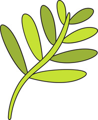 Naklejka premium tropical leaf illustration