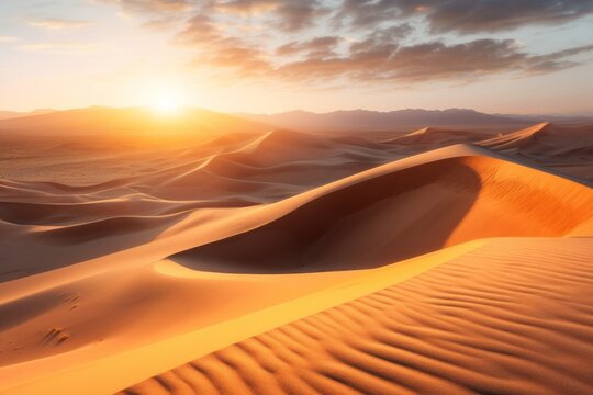 High definition beautiful desert scenery big picture made with Generative AI © JackDong