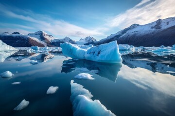 Beautiful iceberg HD landscape big picture made with Generative AI