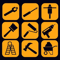 	
Collection of icons of building elements