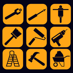 	
Collection of icons of building elements