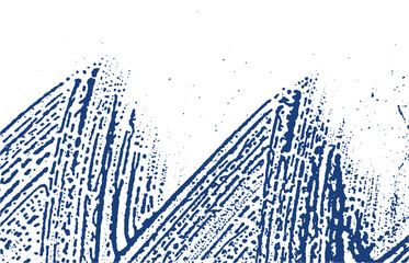 Grunge texture. Distress indigo rough trace. Emoti