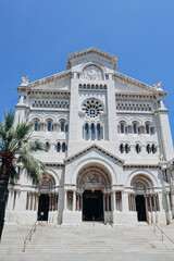 Fototapeta na wymiar Monaco, Monaco - 02.10.2022: Cathedral of Saint Nicholas of Monaco
