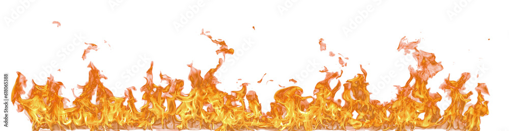 Aufkleber fire flame on transparent background isolated png..