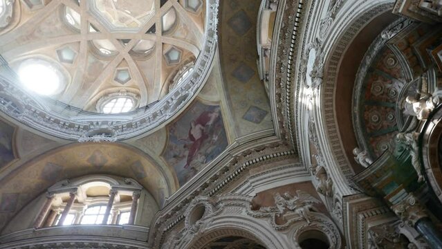 San Lorenzo, aka the Royal Church of Saint Lawrence Baroque style church in Turin, Italy