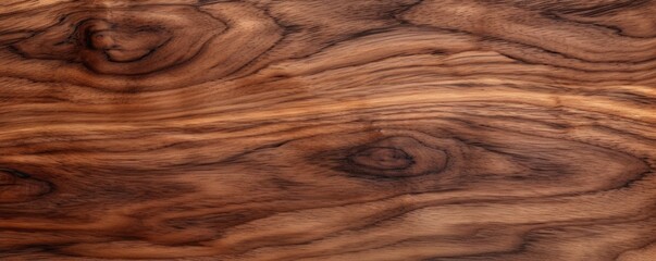 Walnut brown wood texture background, panorama. Generetive Ai.