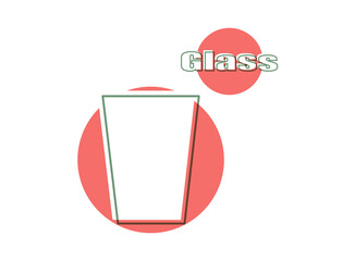 グラス　アイコン　赤