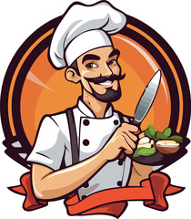  logo del cuoco 04 - obrazy, fototapety, plakaty