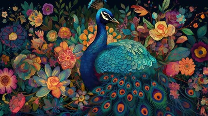 Indian Peafowl Watercolor