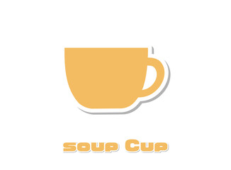 スープカップ　アイコン　橙