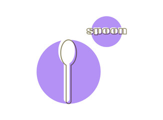 スプーン　アイコン　紫