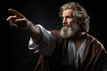 An artistic representation of Epictetus, the Stoic philosopher, teaching his students the importance of distinguishing between what is within their control and what is not, emphasi Generative AI