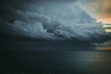 Deurstickers storm over the sea © AM