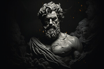 A series of portraits capturing notable Stoic figures throughout history, such as Seneca, Epictetus, and Cato the Younger, honoring their contributions to Stoic philosophy and thei Generative AI