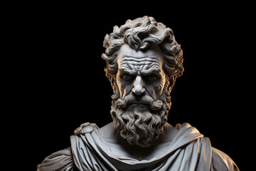 Fototapeta na wymiar A series of portraits capturing notable Stoic figures throughout history, such as Seneca, Epictetus, and Cato the Younger, honoring their contributions to Stoic philosophy and thei Generative AI