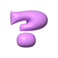 purple balloon 3d punctuation 