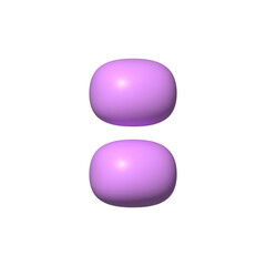 purple balloon 3d punctuation 