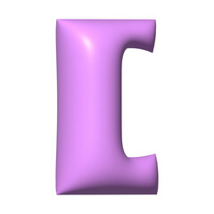 purple balloon 3d punctuation 