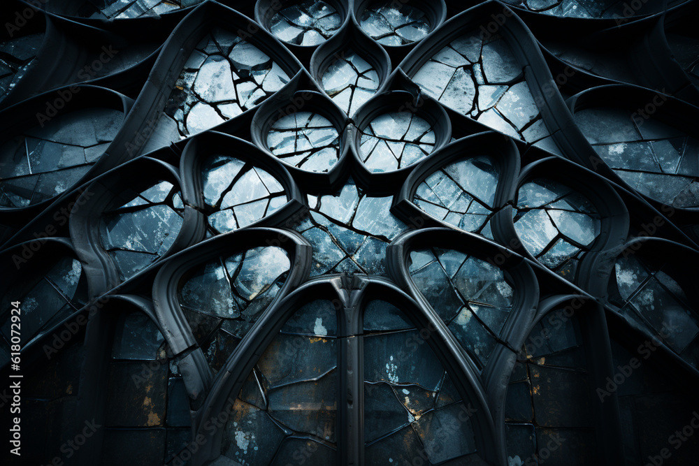 Poster a series of abstract photographs inspired by the intricate details and architectural elements of wes