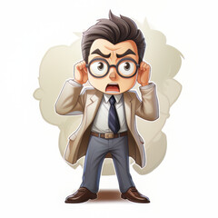 Fototapeta premium business man, Anxiety, sticker