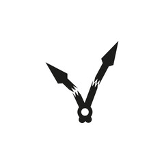 The hands of the clock broken in half.