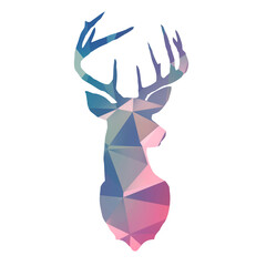 Deer pattern geometric design, graphic, head