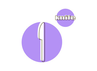 ナイフ　紫