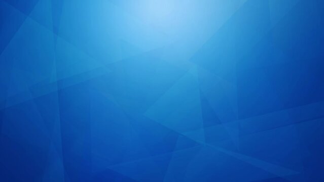 Abstract blue background 4k video backdrop with moving and rotating triangle shapes geometric forms