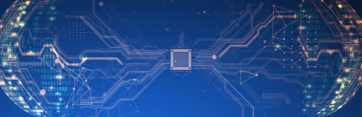 Sphere theme vector illustration. Digital technology background.