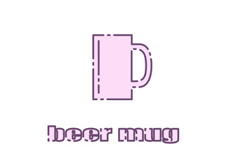 ビールグラス　紫