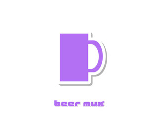 ビールグラス　紫