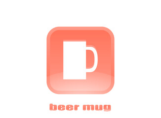 ビールグラス　赤