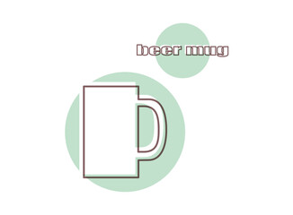 ビールグラス　緑